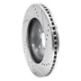 R1 06-18 Lexus HS250H Front Left Drilled & Slotted Silver Brake Rotor