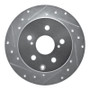 R1 06-18 Lexus HS250H Rear Left Drilled & Slotted Silver Brake Rotor