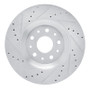 R1 18-25 Jeep Gladiator Front Right Drilled & Slotted Silver Brake Rotor