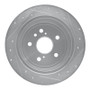 R1 04-09 Lexus RX330 Rear Left Drilled & Slotted Silver Brake Rotor