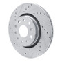 R1 18-25 Jeep Wrangler Front Left Drilled & Slotted Silver Brake Rotor