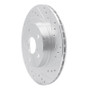 R1 96-03 Toyota RAV4 Front Right Drilled & Slotted Silver Brake Rotor