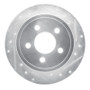 R1 03-07 Jeep Liberty Rear Right Drilled & Slotted Silver Brake Rotor