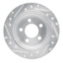 R1 03-07 Jeep Liberty Rear Right Drilled & Slotted Silver Brake Rotor
