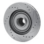 R1 87-92 Lincoln Mark VII Front Left Drilled & Slotted Silver Brake Rotor