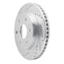 R1 93-98 Toyota T100 Front Left Drilled & Slotted Silver Brake Rotor