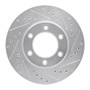 R1 93-98 Toyota T100 Front Right Drilled & Slotted Silver Brake Rotor