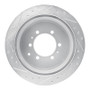 R1 93-97 Lexus LX450 Rear Right Drilled & Slotted Silver Brake Rotor