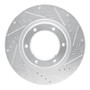 R1 93-97 Lexus LX450 Front Right Drilled & Slotted Silver Brake Rotor