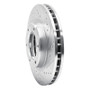 R1 93-97 Lexus LX450 Front Right Drilled & Slotted Silver Brake Rotor