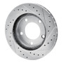 R1 74-80 InternatIonal SCOUT II Front Left Drilled & Slotted Silver Brake Rotor