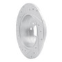 R1 99-03 Lexus RX300 Rear Right Drilled & Slotted Silver Brake Rotor
