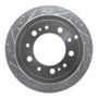 R1 98-07 Lexus LX470 Rear Left Drilled & Slotted Silver Brake Rotor