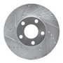 R1 98-98 Volkswagen Passat (USA/Canada) Front Left Drilled & Slotted Silver Brake Rotor