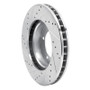 R1 98-07 Lexus LX470 Front Right Drilled & Slotted Silver Brake Rotor