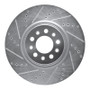 R1 14-25 Alfa Romeo Tonale Front Left Drilled & Slotted Silver Brake Rotor