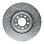 R1 14-25 Alfa Romeo Tonale Front Left Drilled & Slotted Silver Brake Rotor