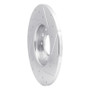R1 14-22 Chrysler 200 Rear Left Drilled & Slotted Silver Brake Rotor