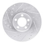 R1 96-98 Volkswagen Passat (USA/Canada) Front Right Drilled & Slotted Silver Brake Rotor