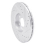 R1 96-98 Volkswagen Jetta Sedan Front Left Drilled & Slotted Silver Brake Rotor