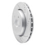 R1 12-25 Dodge Durango Rear Right Drilled & Slotted Silver Brake Rotor