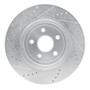 R1 12-25 Dodge Durango Rear Right Drilled & Slotted Silver Brake Rotor
