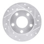 R1 96-05 Audi A4 Quattro Rear Right Drilled & Slotted Silver Brake Rotor