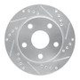 R1 91-94 Toyota Previa Front Right Drilled & Slotted Silver Brake Rotor