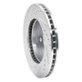R1 91-94 Toyota Previa Front Right Drilled & Slotted Silver Brake Rotor