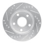 R1 91-94 Toyota Previa Front Right Drilled & Slotted Silver Brake Rotor