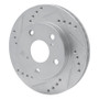 R1 91-94 Toyota Previa Front Left Drilled & Slotted Silver Brake Rotor