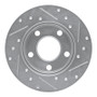 R1 96-05 Audi A4 Quattro Rear Left Drilled & Slotted Silver Brake Rotor