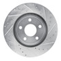 R1 11-25 Dodge Durango Front Right Drilled & Slotted Silver Brake Rotor