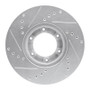 R1 89-93 Toyota Pickup Front Right Drilled & Slotted Silver Brake Rotor