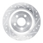 R1 22-25 Ford Maverick Rear Right Drilled & Slotted Silver Brake Rotor