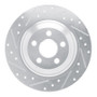 R1 22-25 Ford Maverick Rear Right Drilled & Slotted Silver Brake Rotor