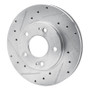R1 98-98 Eagle TALON Front Left Drilled & Slotted Silver Brake Rotor