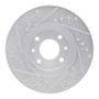 R1 88-89 Eagle Medallion Front Right Drilled & Slotted Silver Brake Rotor