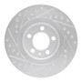 R1 92-95 Volkswagen Jetta Sedan Front Right Drilled & Slotted Silver Brake Rotor