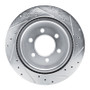 R1 21-25 Ford BRONCO Rear Left Drilled & Slotted Silver Brake Rotor