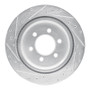 R1 21-25 Ford F-150 Lightning Rear Right Drilled & Slotted Silver Brake Rotor