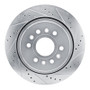 R1 21-25 Jeep Grand Wagoneer Rear Right Drilled & Slotted Silver Brake Rotor