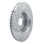 R1 21-25 Jeep Grand Wagoneer Front Right Drilled & Slotted Silver Brake Rotor