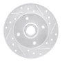 R1 85-02 Volkswagen CORRADO Rear Right Drilled & Slotted Silver Brake Rotor