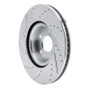 R1 20-25 Ford Escape Front Right Drilled & Slotted Silver Brake Rotor