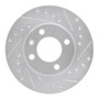 R1 80-08 Audi 4000 Front Right Drilled & Slotted Silver Brake Rotor
