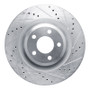 R1 20-25 Ford Explorer Front Right Drilled & Slotted Silver Brake Rotor