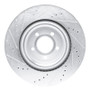 R1 20-25 Ford Explorer Front Right Drilled & Slotted Silver Brake Rotor