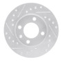 R1 80-08 Audi 4000 Front Left Drilled & Slotted Silver Brake Rotor