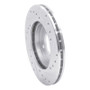 R1 80-08 Audi 4000 Front Left Drilled & Slotted Silver Brake Rotor